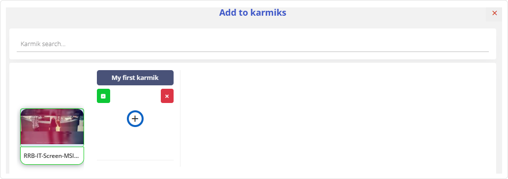 Add to karmik