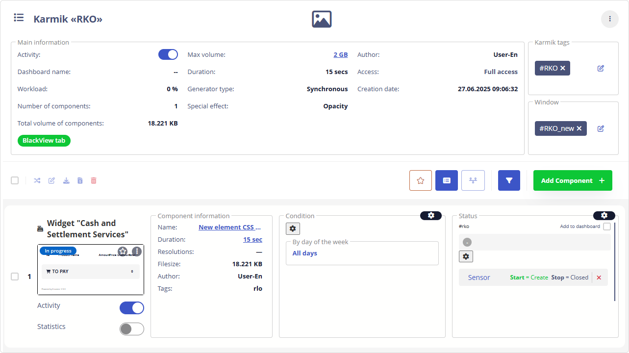 Sensor Event Setup Example Sensor Event Setup Example